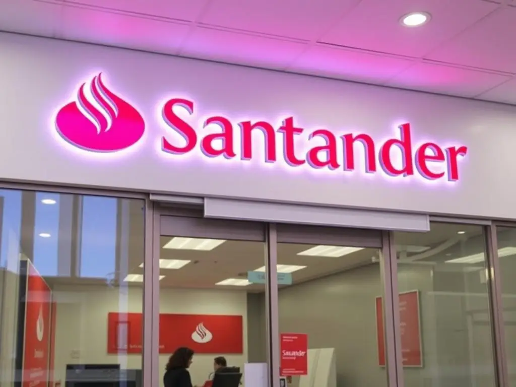Oddział Santander Leasing z logo firmy