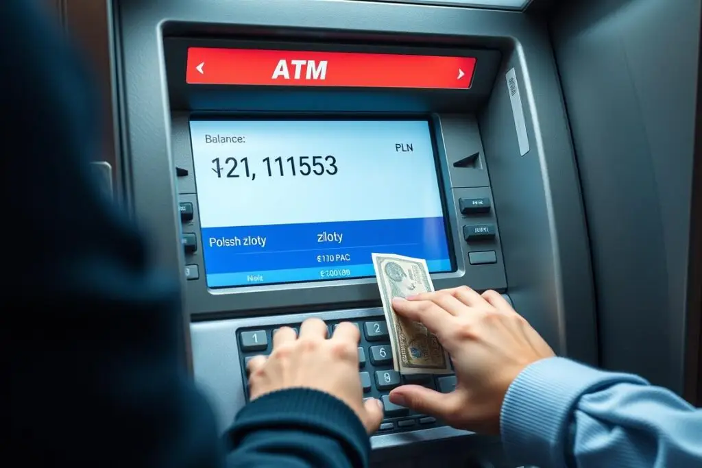 Osoba wypłacająca debet z bankomatu - jak wziąć debet w bankomacie