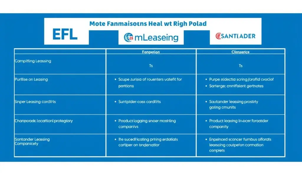 Porównanie trzech głównych firm leasingowych w Polsce - EFL, mLeasing i Santander