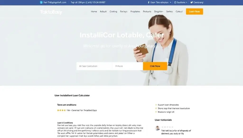 Strona internetowa TaktoEasy prezentująca ofertę pożyczek ratalnych Strona internetowa TaktoEasy prezentująca ofertę pożyczek ratalnych