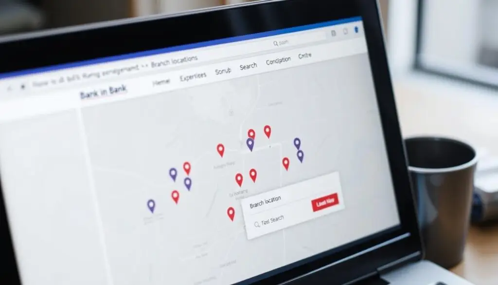 Wyszukiwarka oddziałów bankowych na stronie internetowej