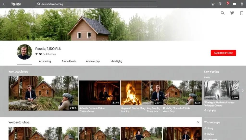 Zrzut ekranu z kanału YouTube o budowie domu za 25 tysięcy zł